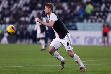 Torino, İtalya. 19 Ocak 2020. İtalyan Serisi A. Juventus Fc, Parma Calcio 'ya karşı. Juventus FC 'den Matthijs de Ligt.   