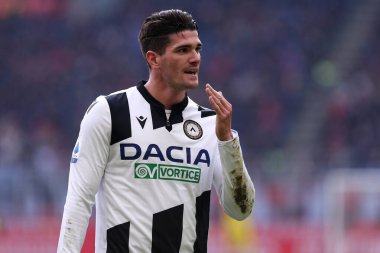 Milano, İtalya. 19 Ocak 2020. İtalyan Serisi A. Ac Milan, Udinese Calcio 'ya karşı. Udinese Calcio 'dan Rodrigo de Paul.