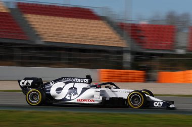 Barselona, İspanya. 26 Şubat 2020. Formula 1 sezon öncesi testi. F1 Kış Testi sırasında alfabetik sınıftan Pierre Gasly