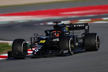 Barselona, İspanya. 26 Şubat 2020. Sezon öncesi F1 Kış Testi sırasında Fransa 'dan Esteban Ocon ve Renault Spor Formula 1 Takımı 
