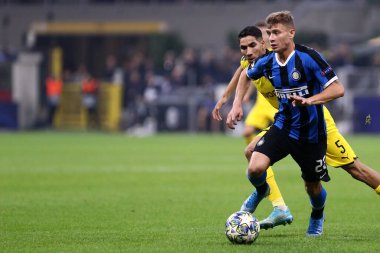 Milano, İtalya. 23 Ekim 2019. Uefa Şampiyonlar Ligi. Fc Internazionale Borussia 09 Dortmund 'a karşı. FC Internazionale 'den Nicolo Barella, İtalya. 