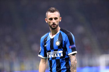 Milano, İtalya. 23 Ekim 2019. Uefa Şampiyonlar Ligi. Fc Internazionale Borussia 09 Dortmund 'a karşı. FC Internazionale Milano, İtalya 'dan Marcelo Brozoviç. 