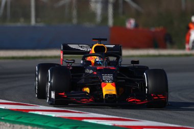 Barselona, İspanya. 20 Şubat 2020. Formula 1 sezon öncesi testi. Alexander Albon - F1 Kış Sınavı 'nın ikinci gününde Aston Martin RedBull Yarışı RB16 
