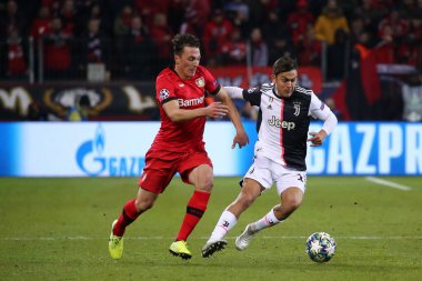 Leverkusen, Almanya. 11 Aralık 2019. Juventus FC 'den Uefa Şampiyonlar Ligi 2019-20 Grubu D. Paulo Dybala.   
