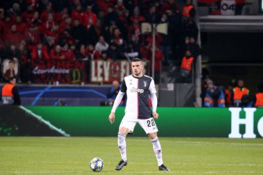 Leverkusen, Almanya. 11 Aralık 2019. Uefa Şampiyonlar Ligi 2019-20 Grubu D. Merih Demiral Juventus FC.   