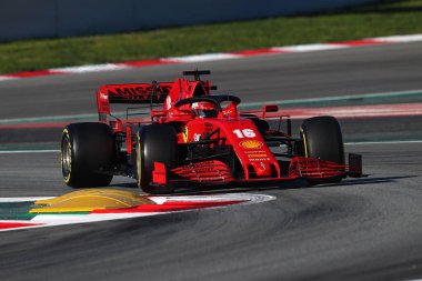 Barselona, İspanya. 28 Şubat 2020. Formula 1 sezon öncesi testi. F1 Kış Testi 'nin altıncı gününde Monako ve Scuderia Ferrari' den Charles Leclerc