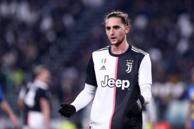Torino, İtalya. 19 Ocak 2020. İtalyan Serisi A. Juventus Fc, Parma Calcio 'ya karşı. Juventus FC 'den Adrien Rabiot.   