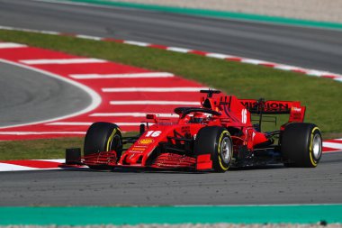 Barselona, İspanya. 28 Şubat 2020. Formula 1 sezon öncesi testi. F1 Kış Testi 'nin altıncı gününde Monako ve Scuderia Ferrari' den Charles Leclerc