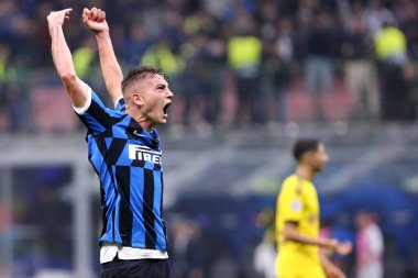 Milano, İtalya. 23 Ekim 2019. Uefa Şampiyonlar Ligi. Fc Internazionale Borussia 09 Dortmund 'a karşı. FC Internazionale 'den Sebastiano Esposito, Milano, İtalya. 