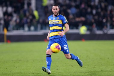 Torino, İtalya. 19 Ocak 2020. İtalyan Serisi A. Juventus Fc, Parma Calcio 'ya karşı. Parma Calcio 'dan Mattia Sprocati  .