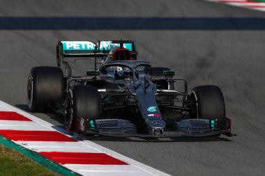 Barselona, İspanya. 21 Şubat 2020. Formula 1 sezon öncesi testi. F1 Kış Testi 'nin üçüncü gününde Mercedes AMG Petronas F1 Takımı' ndan Valtteri Bottas