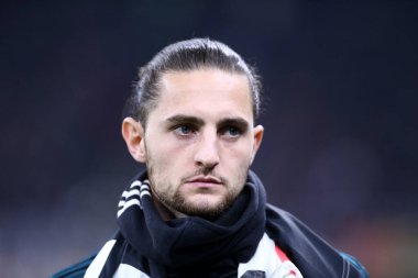 Milano, İtalya. 13 Şubat 2020. Coppa Italia 'da. Ac Milan ve Juventus Fc. Juventus FC 'den Adrien Rabiot.   