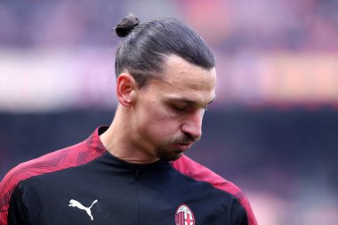 Milano, İtalya. 19 Ocak 2020. İtalyan Serisi A. Ac Milan, Udinese Calcio 'ya karşı. Ac Milan 'dan Zlatan Ibrahimoviç. 