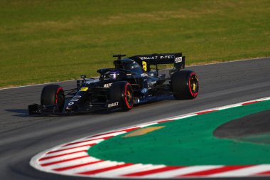 Barselona, İspanya. 21 Şubat 2020. Formula 1 sezon öncesi testi. Renault Spor Formula 1 Takımı 'ndan Daniel Ricciardo. 