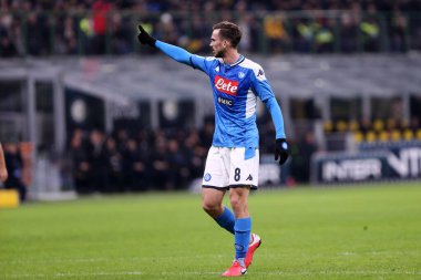 Milano. İtalya. 12 Şubat 2020. Coppa Italia yarı final ilk ayağı. Fc Internazionale ve Ssc Napoli. Sc Napoli 'den Fabian Ruiz. 