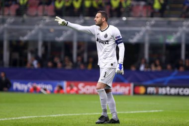 Milano, İtalya. 23 Ekim 2019. Uefa Şampiyonlar Ligi. Fc Internazionale Borussia 09 Dortmund 'a karşı. FC Internazionale Milano, İtalya 'dan Samir Handanoviç. 