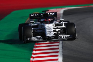 Barselona, İspanya. 26 Şubat 2020. Formula 1 sezon öncesi testi. F1 Kış Testi sırasında alfabetik sınıftan Pierre Gasly