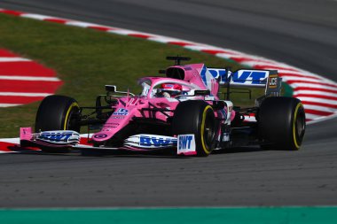 Barselona, İspanya. 28 Şubat 2020. Formula 1 sezon öncesi testi. Meksika ve Racing Point 'ten Sergio Perez F1 Kış Testi' nin altıncı gününde 