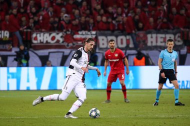 Leverkusen, Almanya. 11 Aralık 2019. Uefa Şampiyonlar Ligi 2019-20 Grubu D. Adrien Rabiot Juventus FC 'den..   