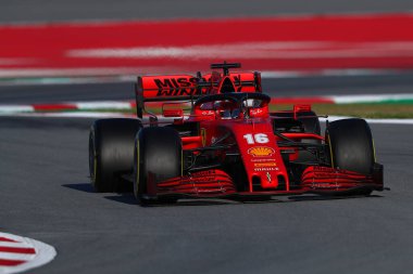 Barselona, İspanya. 28 Şubat 2020. Formula 1 sezon öncesi testi. F1 Kış Testi 'nin altıncı gününde Monako ve Scuderia Ferrari' den Charles Leclerc