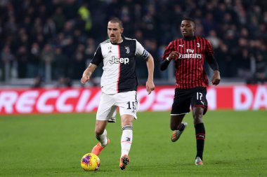 İtalya Juventus FCTorino 'dan Leonardo Bonucci. 10 Kasım 2019. İtalyan Serie A- Juventus Fc Ac Milan 'a karşı.