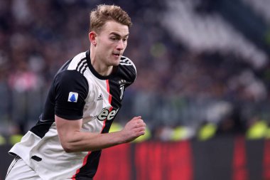 Torino, İtalya. 19 Ocak 2020. İtalyan Serisi A. Juventus Fc, Parma Calcio 'ya karşı. Juventus FC 'den Matthijs de Ligt.   