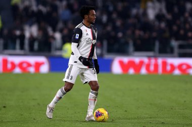 Torino, İtalya. 19 Ocak 2020. İtalyan Serisi A. Juventus Fc, Parma Calcio 'ya karşı. Juventus FC 'den Juan Cuadrado.   