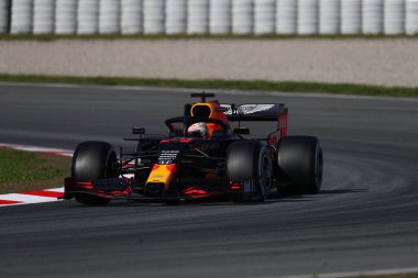 Barselona, İspanya. 19 Şubat 2020. Formula 1 sezon öncesi testi. Max Verstappen - Aston Martin Red Bull Racing RB16 