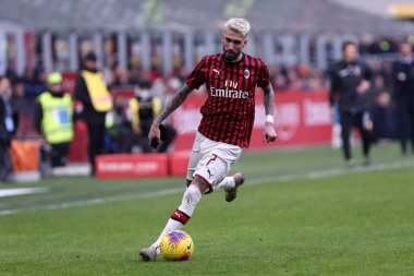 Milano, İtalya. 19 Ocak 2020. İtalyan Serisi A. Ac Milan, Udinese Calcio 'ya karşı. Ac Milan 'dan Samu Castillejo. 