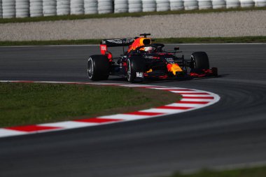 Barselona, İspanya. 19 Şubat 2020. Formula 1 sezon öncesi testi. Max Verstappen - Aston Martin Red Bull Racing RB16 