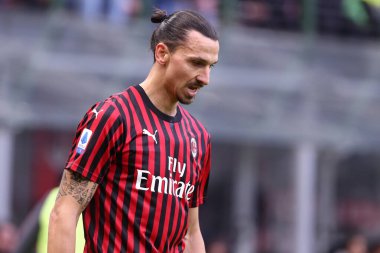 Milano, İtalya. 19 Ocak 2020. İtalyan Serisi A. Ac Milan, Udinese Calcio 'ya karşı. Ac Milan 'dan Zlatan Ibrahimoviç. 