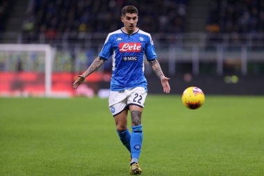 Milano. İtalya. 12 Şubat 2020. Coppa Italia yarı final ilk ayağı. Fc Internazionale ve Ssc Napoli. Ssc Napoli 'den Giovanni Di Lorenzo. 