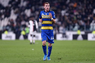 Torino, İtalya. 19 Ocak 2020. İtalyan Serisi A. Juventus Fc, Parma Calcio 'ya karşı. Parma Calcio 'dan Dejan Kulusevski  .