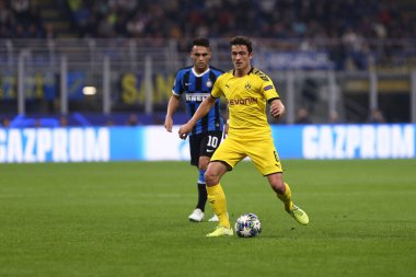 Milano, İtalya. 23 Ekim 2019. Uefa Şampiyonlar Ligi. Fc Internazionale Borussia 09 Dortmund 'a karşı. Borussia 'dan Thomas Delaney Dortmund Milano, İtalya. 