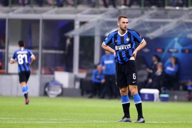 Milano, İtalya. 23 Ekim 2019. Uefa Şampiyonlar Ligi. Fc Internazionale Borussia 09 Dortmund 'a karşı. FC Internazionale 'den Stefan De Vrij, İtalya. 