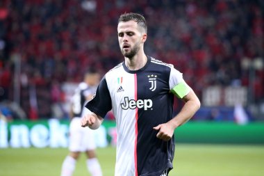 Leverkusen, Almanya. 11 Aralık 2019. Uefa Şampiyonlar Ligi 2019-20 Grup D. Juventus FC 'den Miralem Pjanic..   