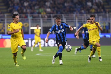 Milano, İtalya. 23 Ekim 2019. Uefa Şampiyonlar Ligi. Fc Internazionale Borussia 09 Dortmund 'a karşı. FC Internazionale 'den Sebastiano Esposito, Milano, İtalya. 