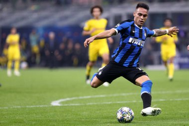 Milano, İtalya. 23 Ekim 2019. Uefa Şampiyonlar Ligi. Fc Internazionale Borussia 09 Dortmund 'a karşı. FC InternazionaleMilano, İtalya 'dan Lautaro Martinez. 
