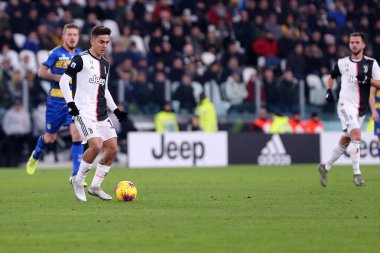 Torino, İtalya. 19 Ocak 2020. İtalyan Serisi A. Juventus Fc, Parma Calcio 'ya karşı. Juventus FC 'den Paulo Dybala.   