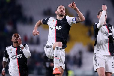 Torino, İtalya. 19 Ocak 2020. İtalyan Serisi A. Juventus Fc, Parma Calcio Leonardo Bonucci 'ye karşı Juventus FC.   