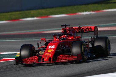 Barselona, İspanya. 28 Şubat 2020. Formula 1 sezon öncesi testi. F1 Kış Testi 'nin altıncı gününde Monako ve Scuderia Ferrari' den Charles Leclerc
