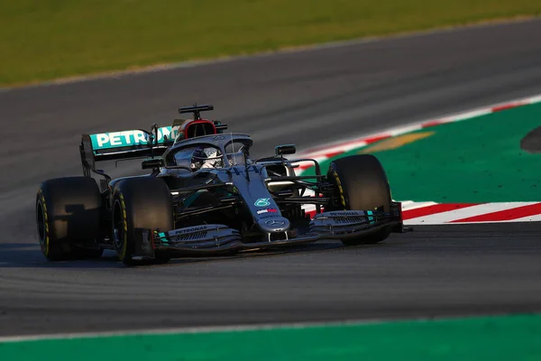 Barcelona Hiszpania Lutego 2020 Test Przedsezonowy Formuły Lewis Hamilton Mercedes — Zdjęcie stockowe