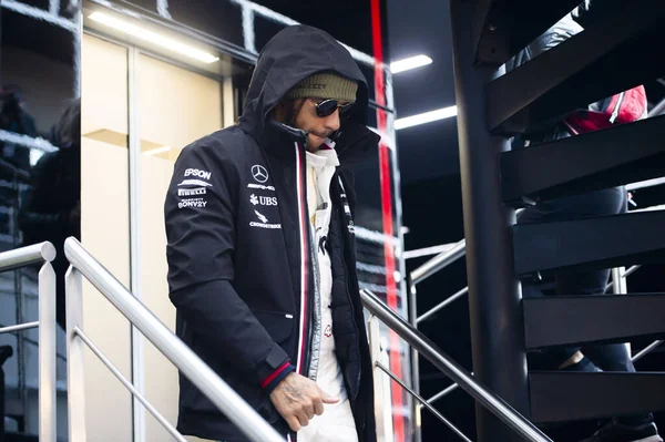 Barcelona Spanien Februari 2020 Formel Test Före Säsongen Lewis Hamilton — Stockfoto