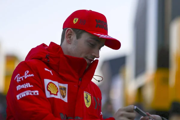 바르셀로나 스페인 2020 이전의 포뮬러 Charles Leclerc Scuderia Ferrari Winter — 스톡 사진