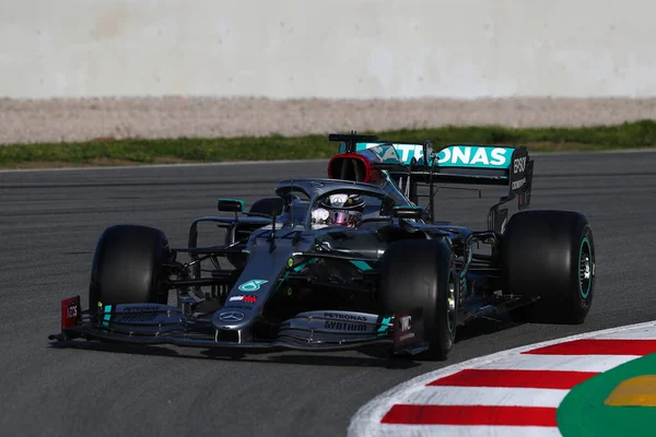 Barcelona Spanien Februar 2020 Lewis Hamilton Aus Großbritannien Und Mercedes — Stockfoto