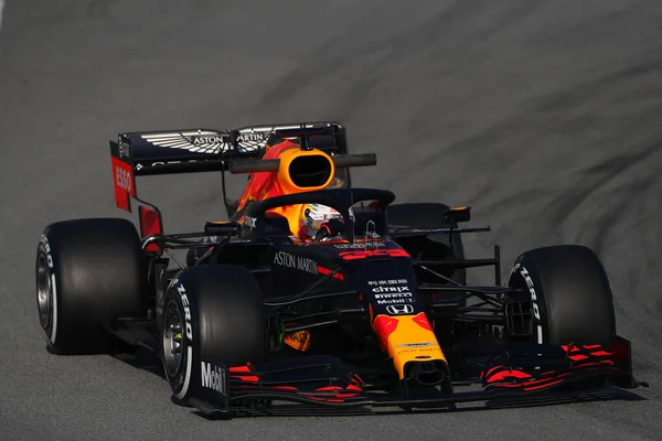 Barselona, İspanya. 21 Şubat 2020. Formula 1 sezon öncesi testi. Aston Martin Red Bull Racing RB16 'dan Max Verstappen 
