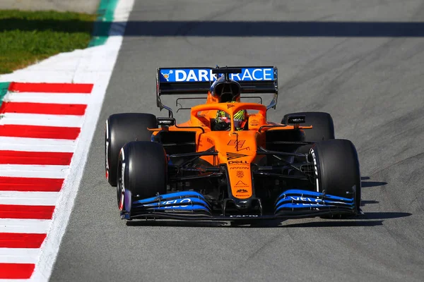 Barcelona Espanha Fevereiro 2020 Teste Pré Temporada Fórmula Lando Norris — Fotografia de Stock