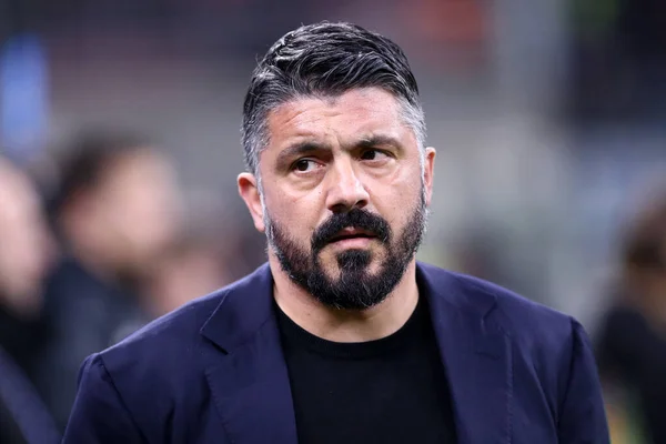 Milano. İtalya. 12 Şubat 2020. Coppa Italia yarı final ilk ayağı. Fc Internazionale ve Ssc Napoli. Gennaro Gattuso, Sc Napoli 'nin koçu. .   