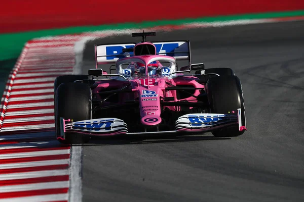 Barcelona Hiszpania Lutego 2020 Test Przedsezonowy Formuły Lance Spacer Kanadzie — Zdjęcie stockowe