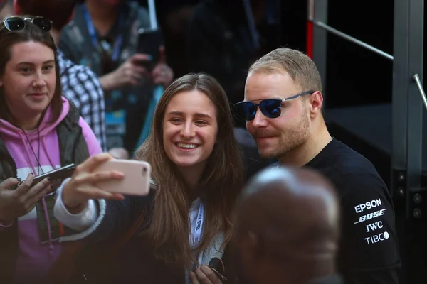 Barcelona España Febrero 2020 Prueba Pretemporada Fórmula Valtteri Bottas Mercedes — Foto de Stock